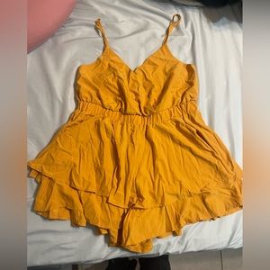Shein yellow romper never worn just wrinkled